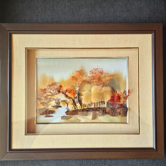 3D Japanese Shadowbox cottage 14 x 15.5 - Picture 1 of 2